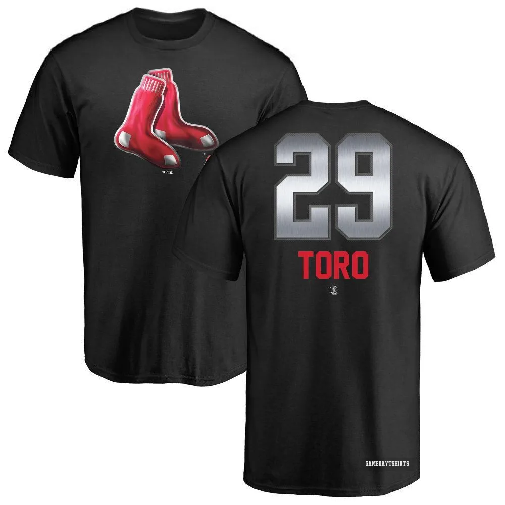 Abraham Toro Boston Red Sox ＃29 Black Midnight Mascot T-Shirt