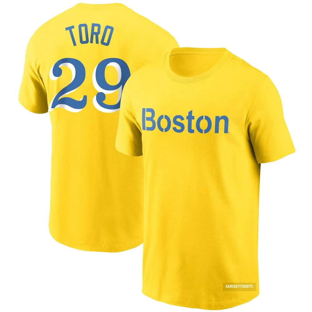 Abraham Toro Boston Red Sox ＃29 Gold City Connect T-Shirt