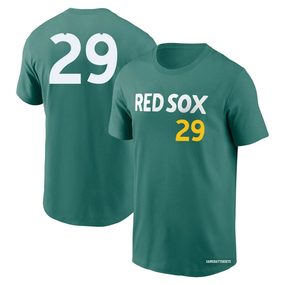 Abraham Toro Boston Red Sox ＃29 Green 2025 City Connect Fuse T-Shirt