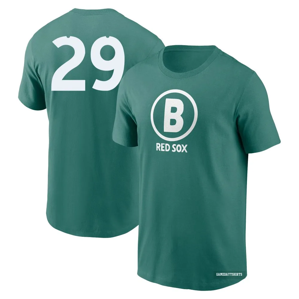 Abraham Toro Boston Red Sox ＃29 Green 2025 City Connect T-Shirt