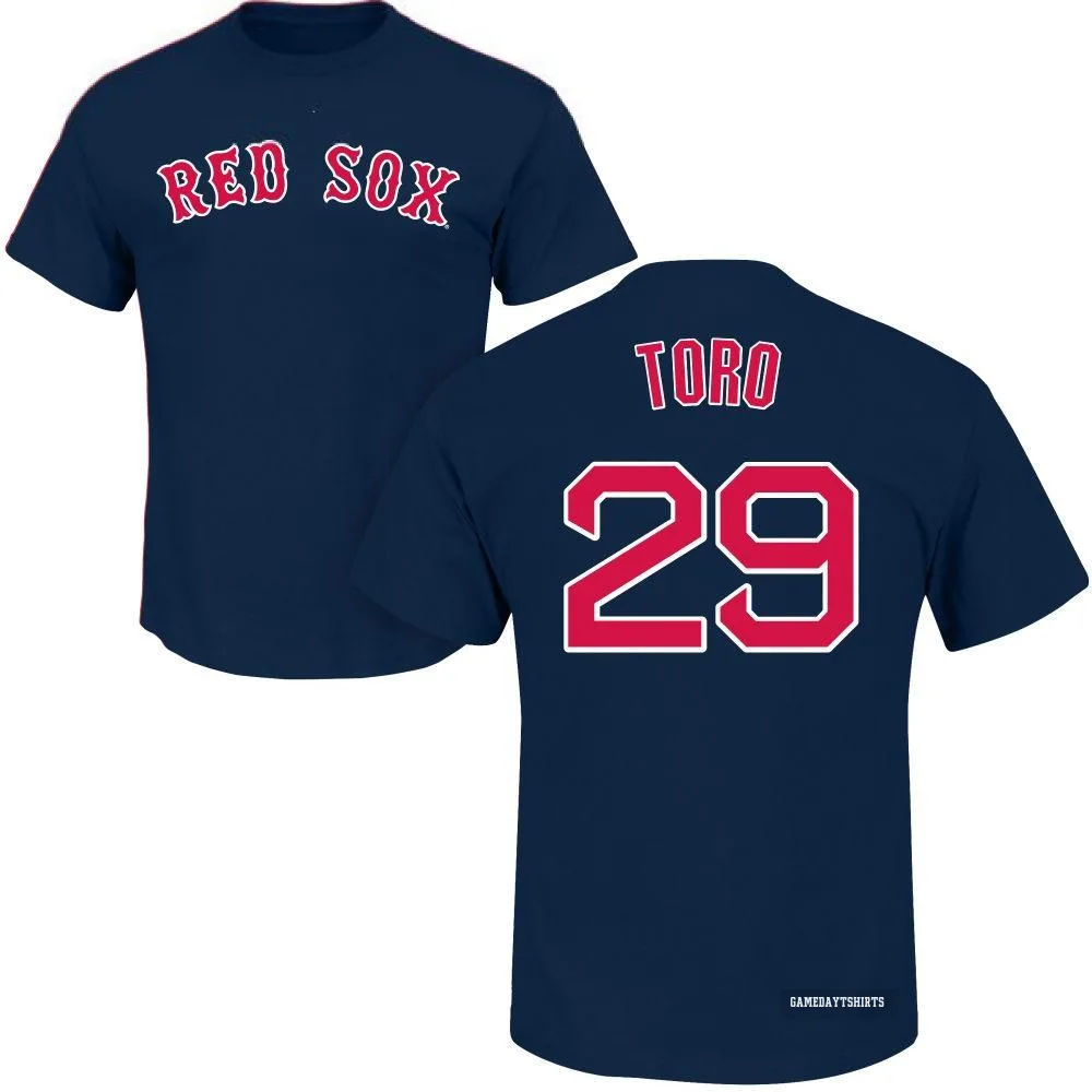 Abraham Toro Boston Red Sox ＃29 Navy Roster T-Shirt