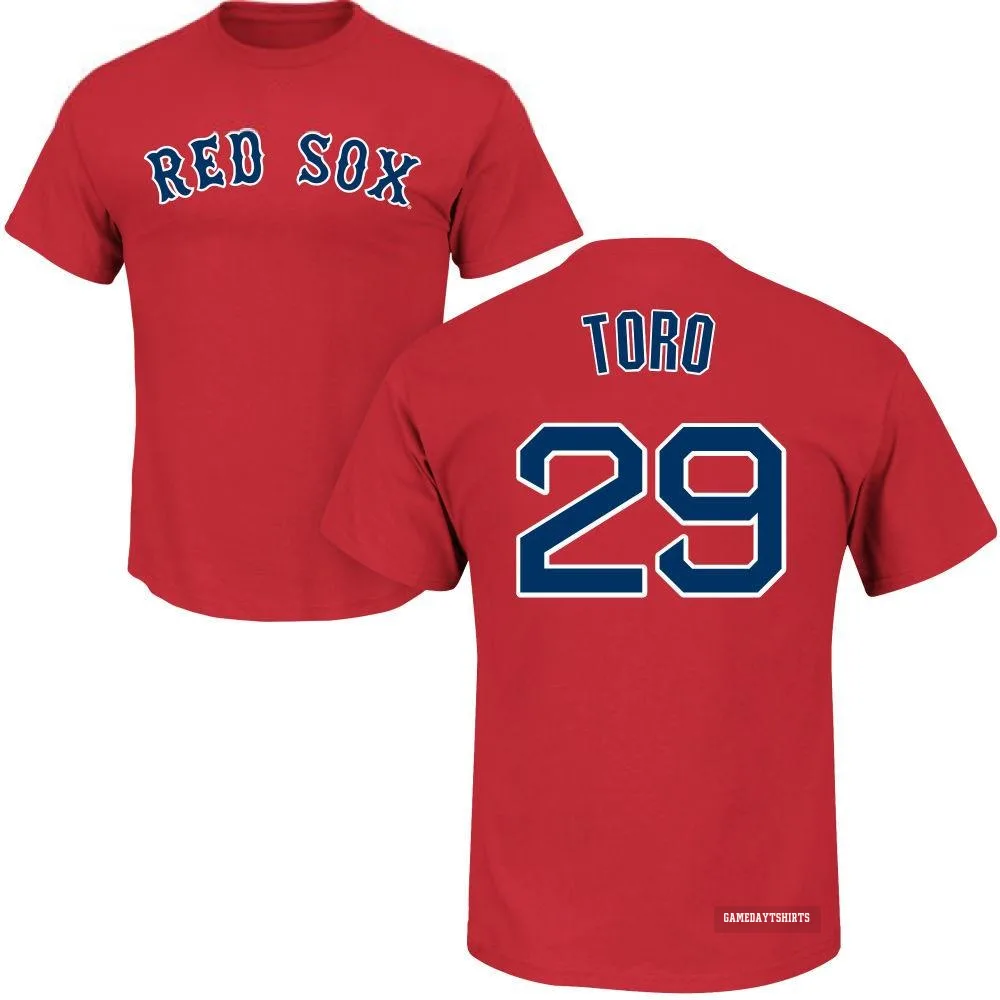 Abraham Toro Boston Red Sox ＃29 Scarlet Roster T-Shirt