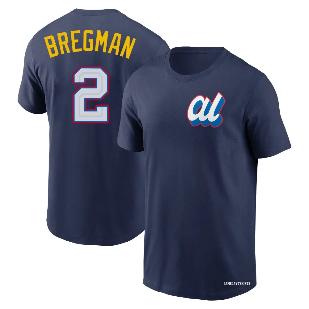 Alex Bregman Boston Red Sox ＃2 Navy American League 2025 All-Star Edition T-Shirt