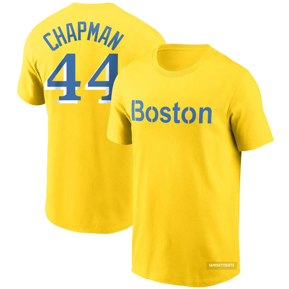 Aroldis Chapman Boston Red Sox ＃44 Gold City Connect T-Shirt