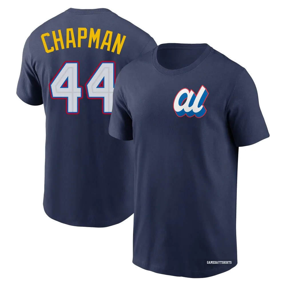 Aroldis Chapman Boston Red Sox ＃44 Navy American League 2025 All-Star Edition T-Shirt
