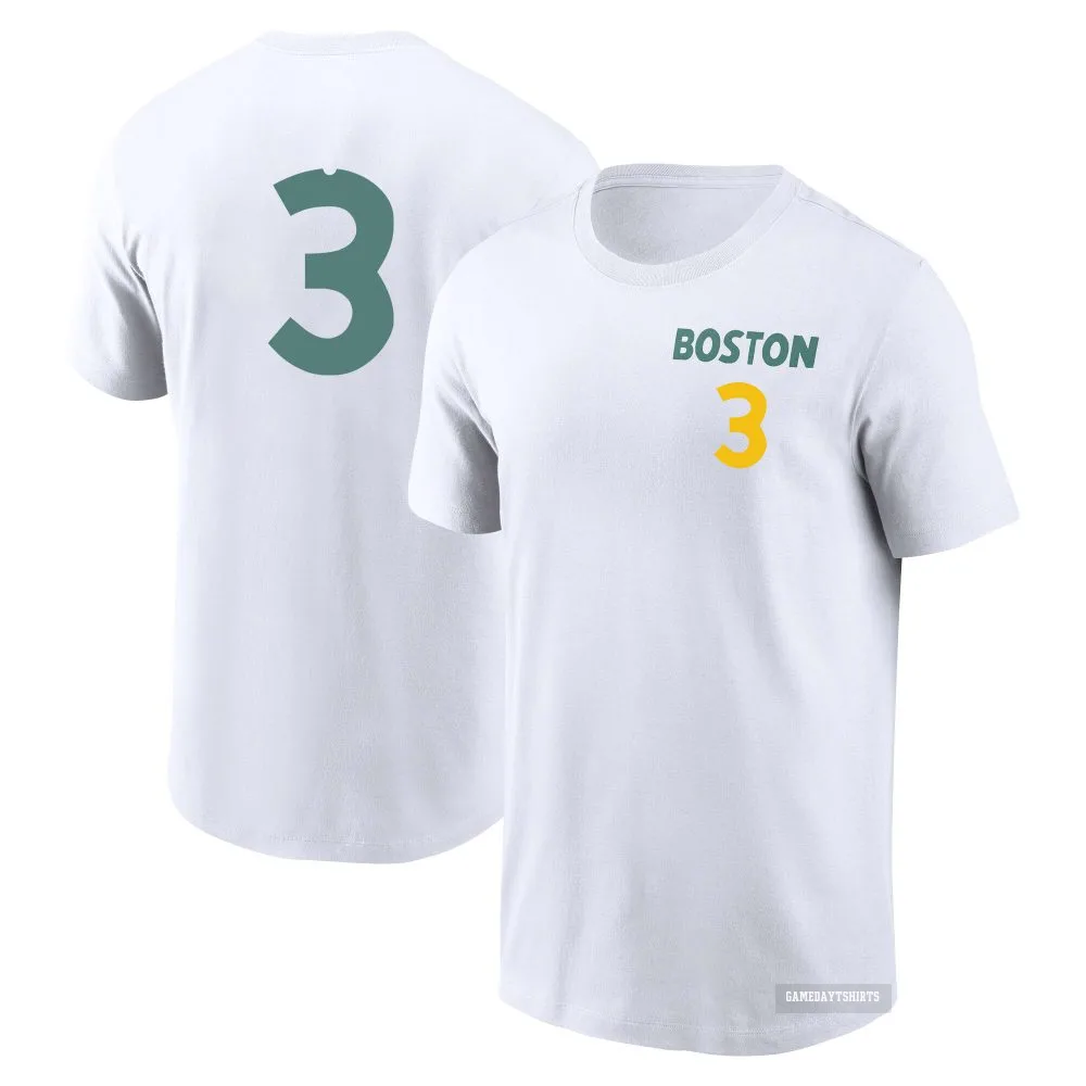 Babe Ruth Boston Red Sox ＃3 White 2025 City Connect T-Shirt