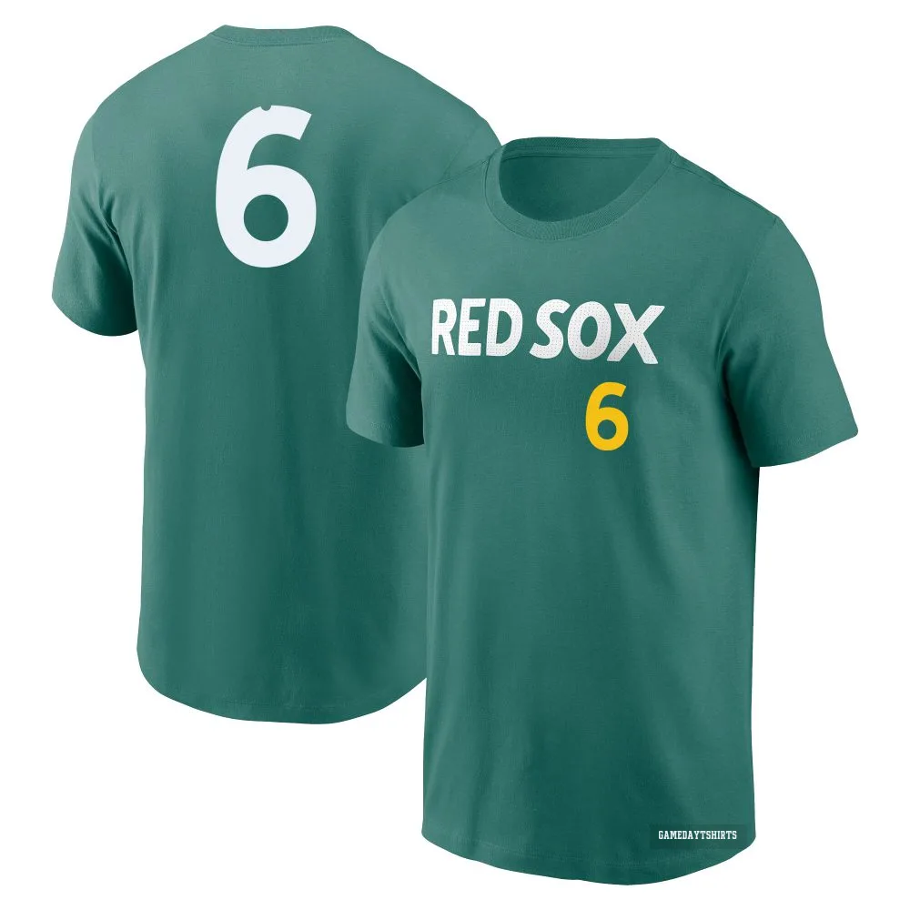 Bill Buckner Boston Red Sox ＃6 Green 2025 City Connect Fuse T-Shirt