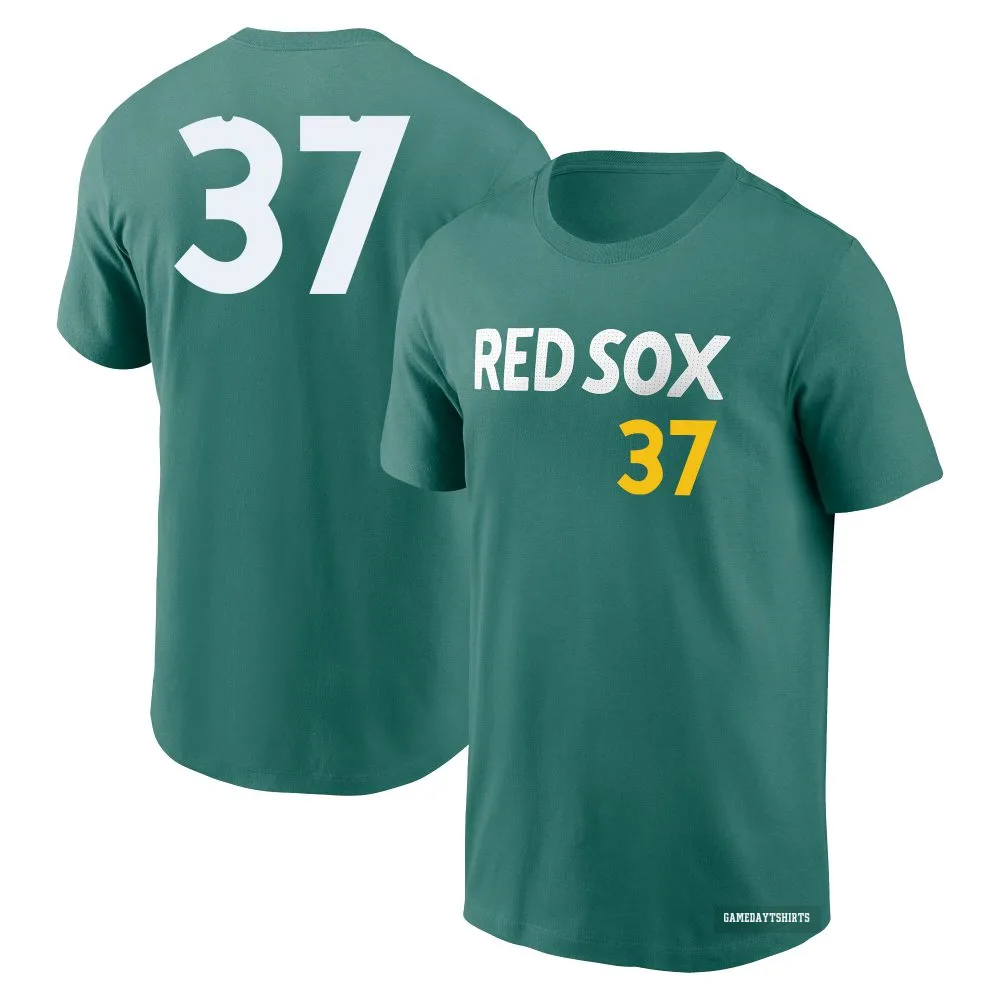Bill Lee Boston Red Sox ＃37 Green 2025 City Connect Fuse T-Shirt
