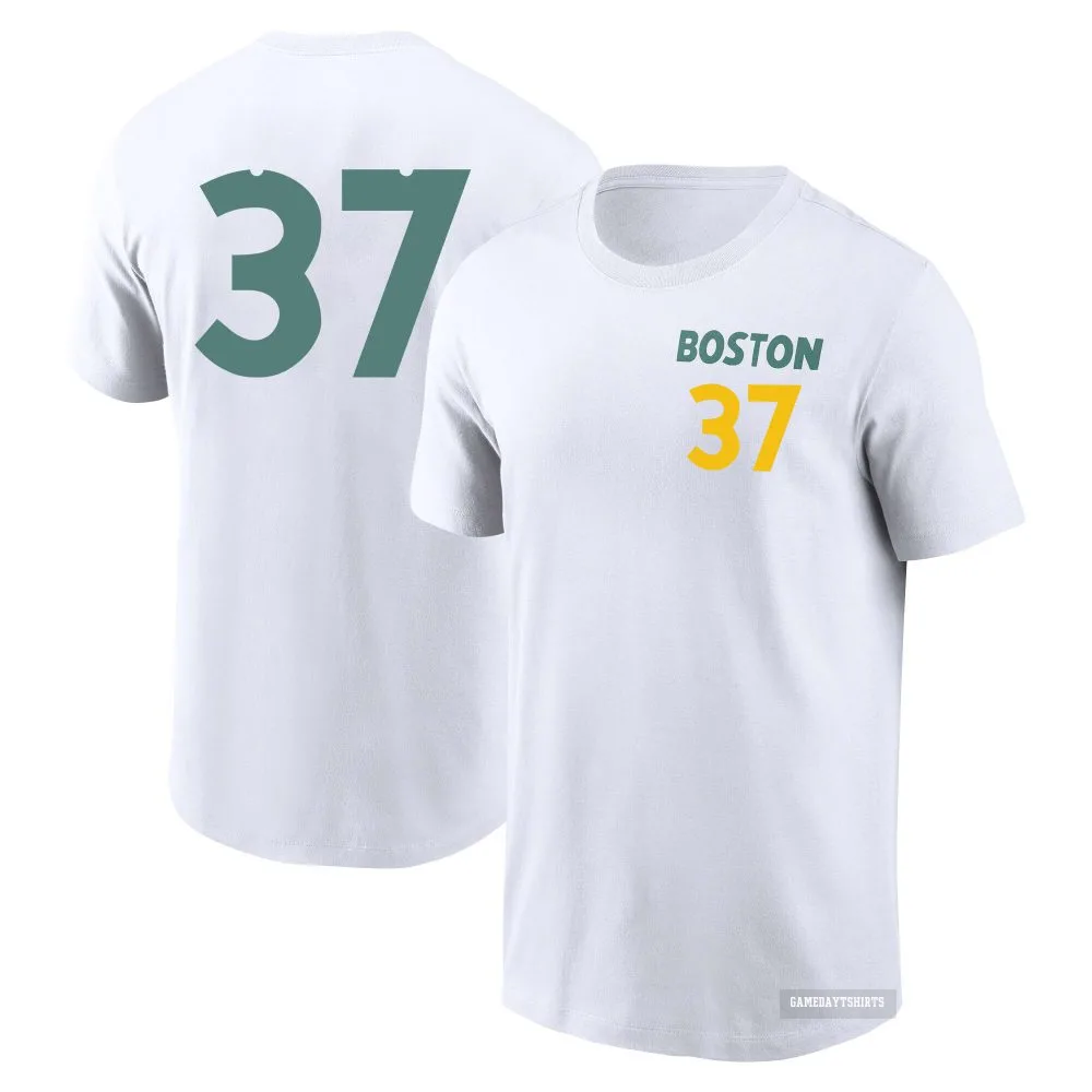 Bill Lee Boston Red Sox ＃37 White 2025 City Connect T-Shirt