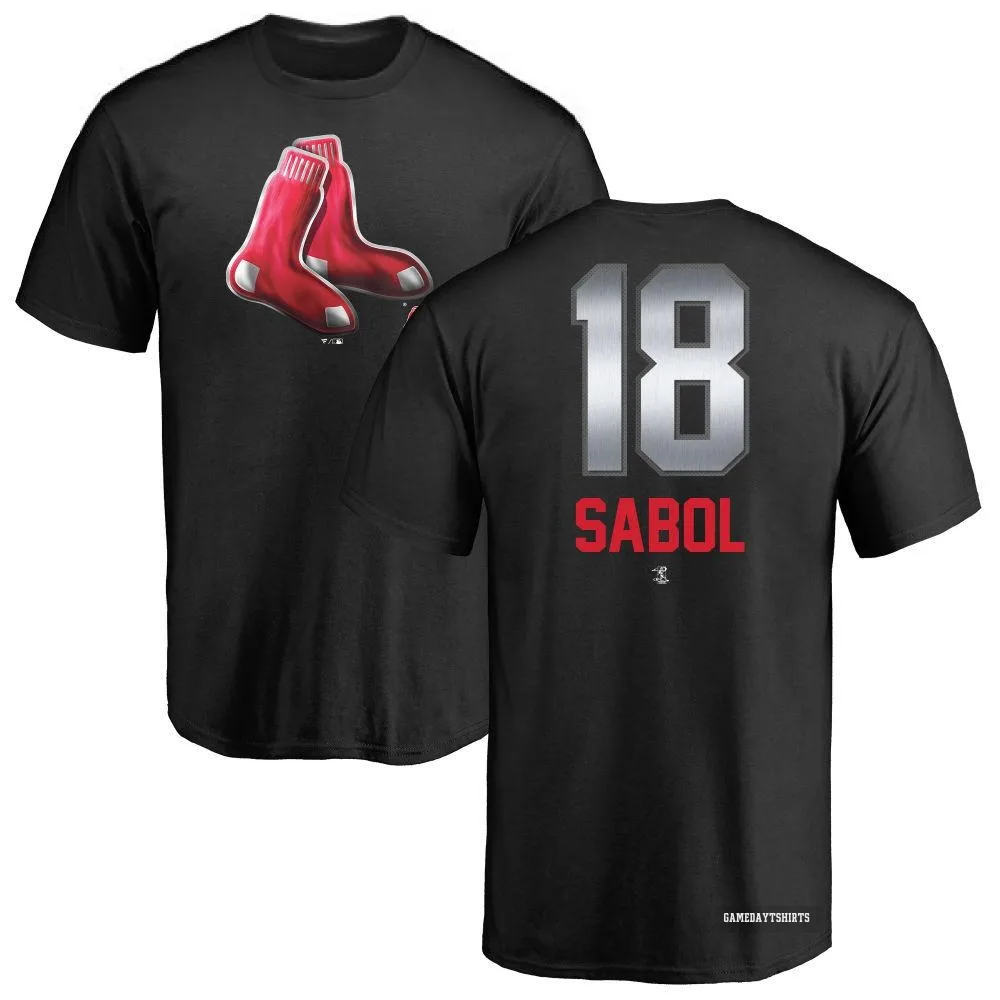 Blake Sabol Boston Red Sox ＃18 Black Midnight Mascot T-Shirt