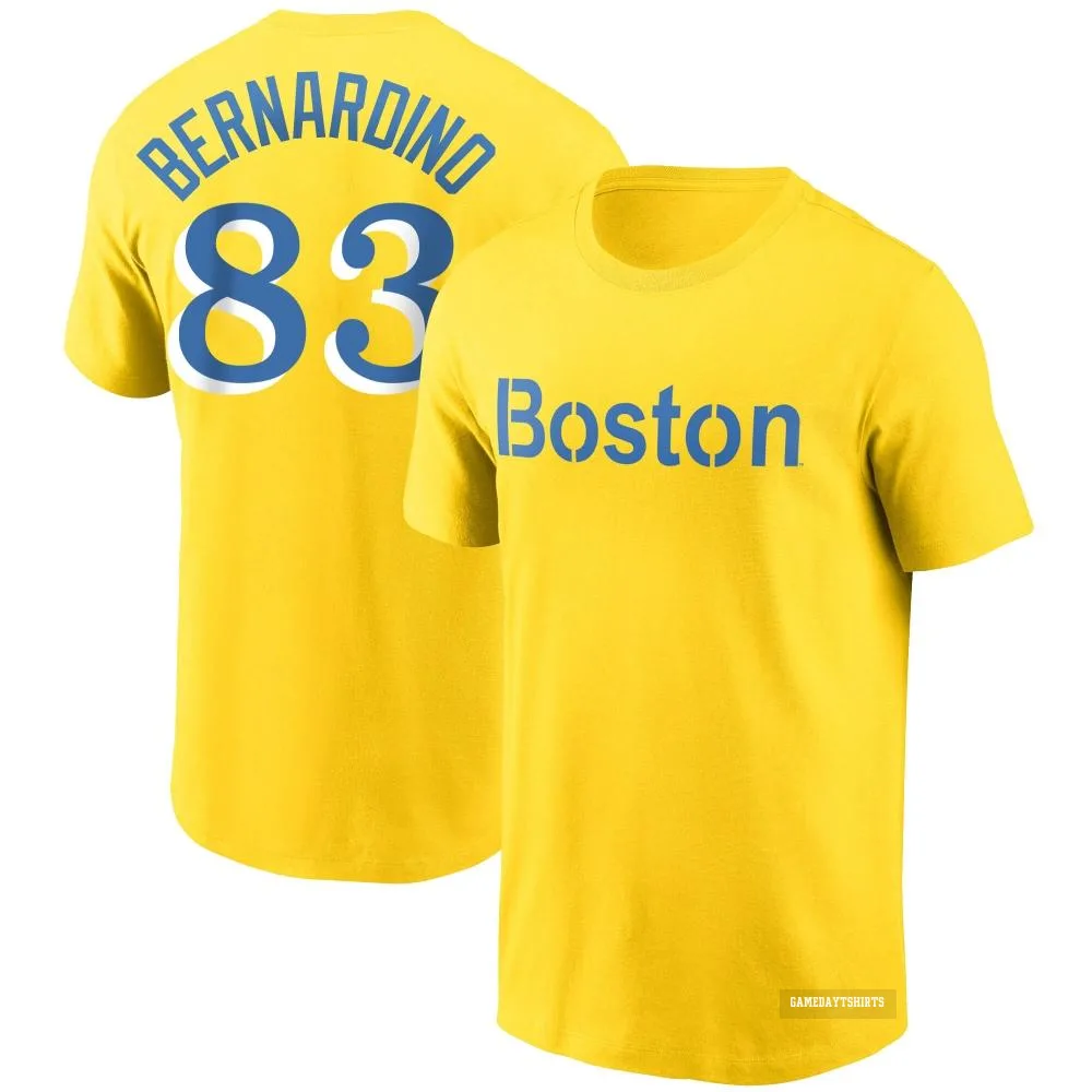 Brennan Bernardino Boston Red Sox ＃83 Gold City Connect T-Shirt