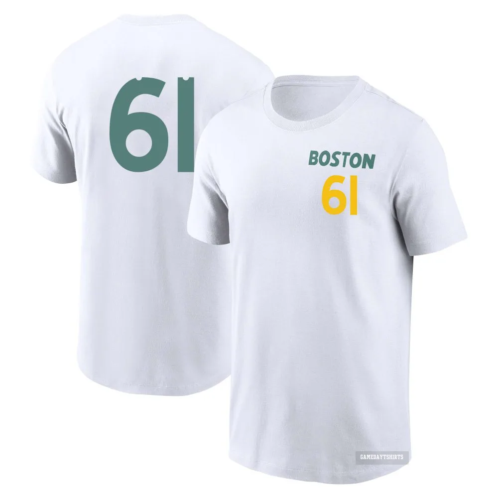 Brian Johnson Boston Red Sox ＃61 White 2025 City Connect T-Shirt