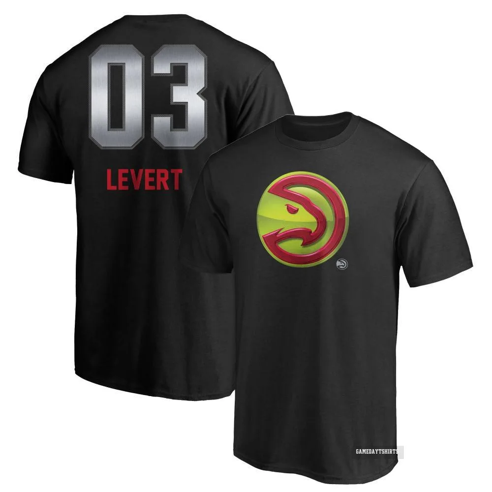 Caris LeVert Atlanta Hawks ＃3 Black Midnight Mascot T-Shirt