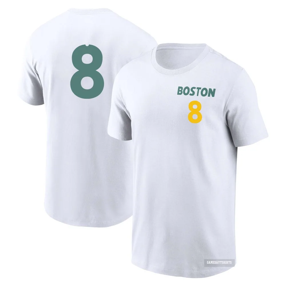 Carl Yastrzemski Boston Red Sox ＃8 White 2025 City Connect T-Shirt