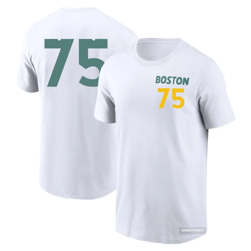 Carlos Narvaez Boston Red Sox ＃75 White 2025 City Connect T-Shirt