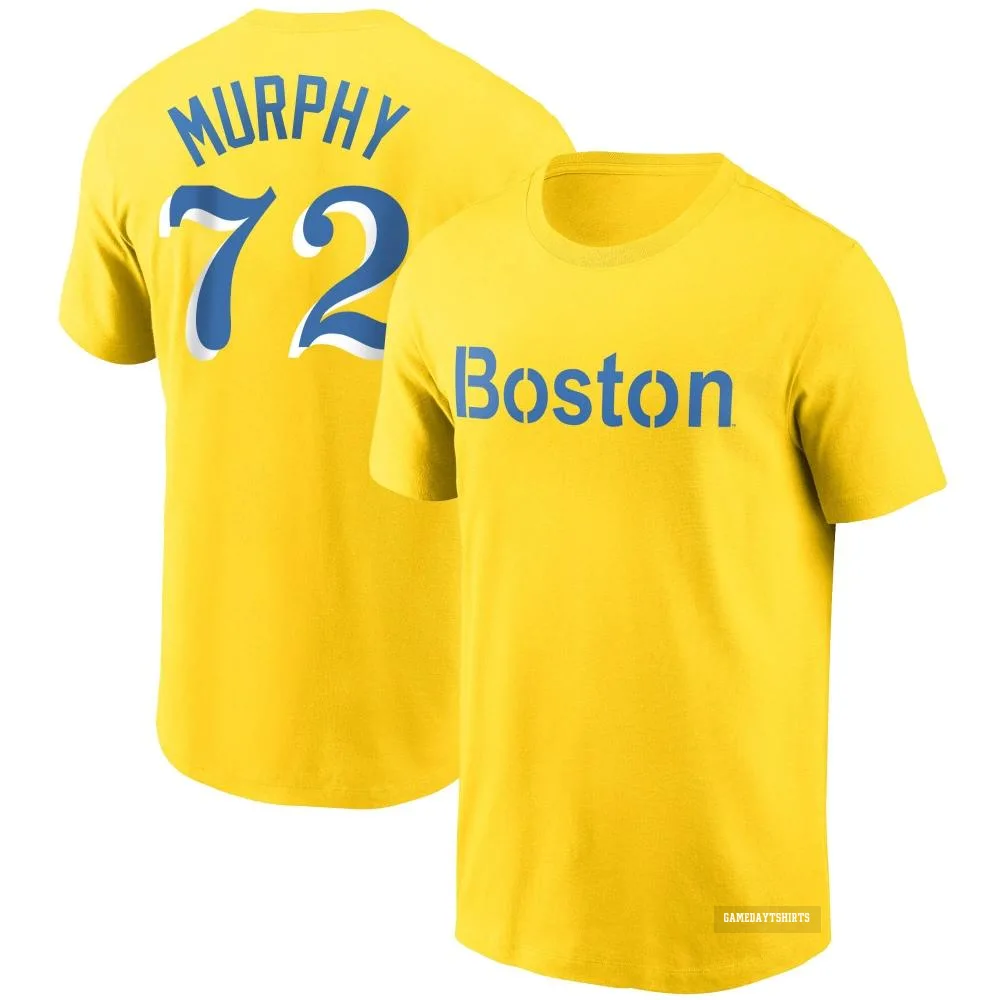 Chris Murphy Boston Red Sox ＃72 Gold City Connect T-Shirt