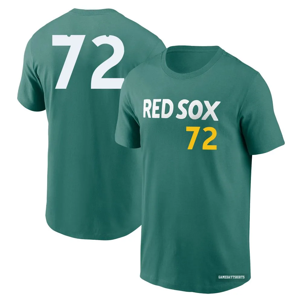 Chris Murphy Boston Red Sox ＃72 Green 2025 City Connect Fuse T-Shirt