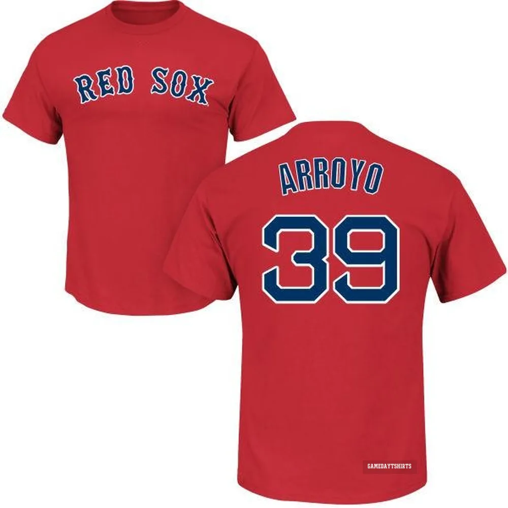 Christian Arroyo Boston Red Sox ＃39 Scarlet Roster T-Shirt
