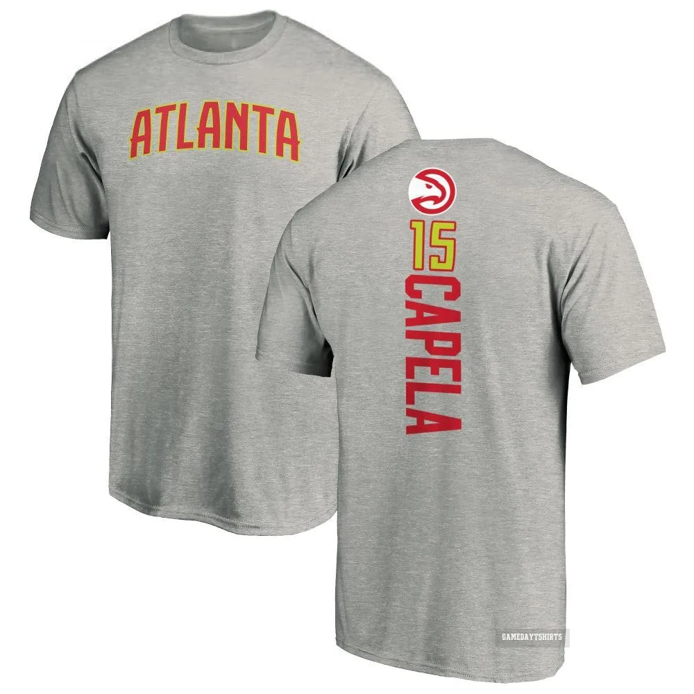 Clint Capela Atlanta Hawks ＃15 Ash Backer T-Shirt