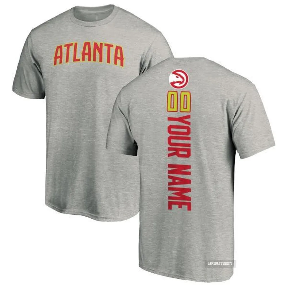 Custom Atlanta Hawks ＃00 Ash Backer T-Shirt