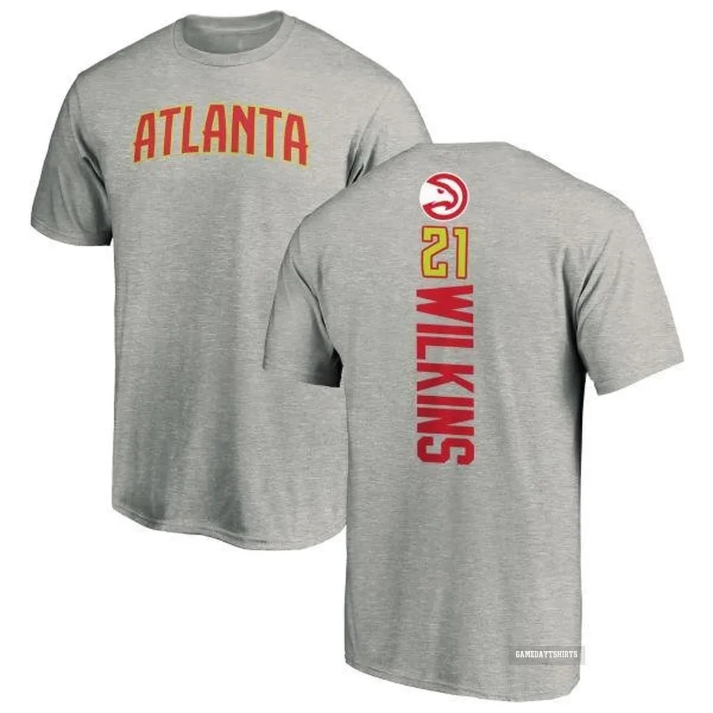 Dominique Wilkins Atlanta Hawks ＃21 Ash Backer T-Shirt