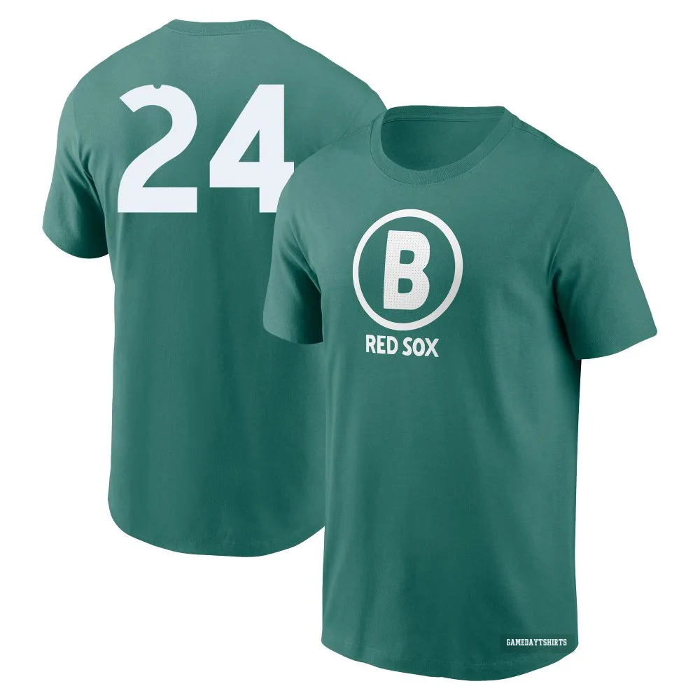Dwight Evans Boston Red Sox ＃24 Green 2025 City Connect T-Shirt