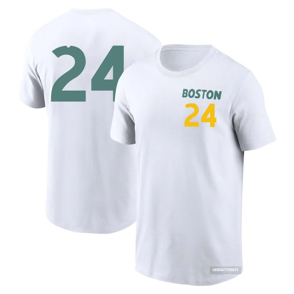 Dwight Evans Boston Red Sox ＃24 White 2025 City Connect T-Shirt