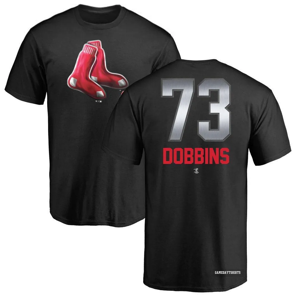 Hunter Dobbins Boston Red Sox ＃73 Black Midnight Mascot T-Shirt
