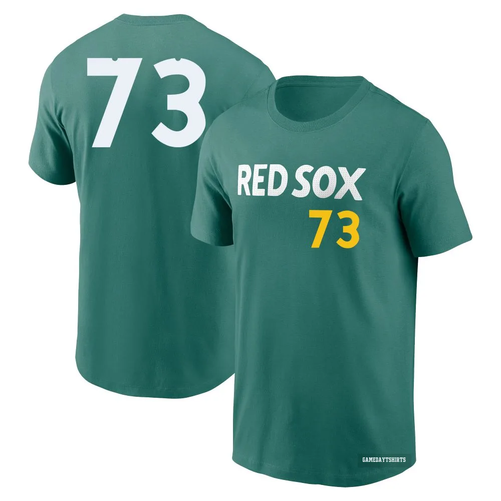 Jamie Westbrook Boston Red Sox ＃73 Green 2025 City Connect Fuse T-Shirt