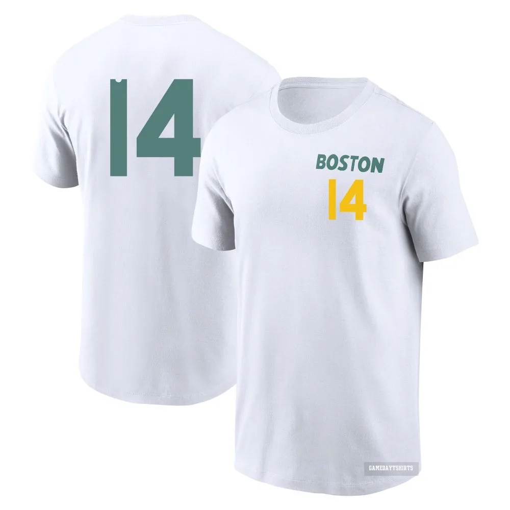 Jim Rice Boston Red Sox ＃14 White 2025 City Connect T-Shirt