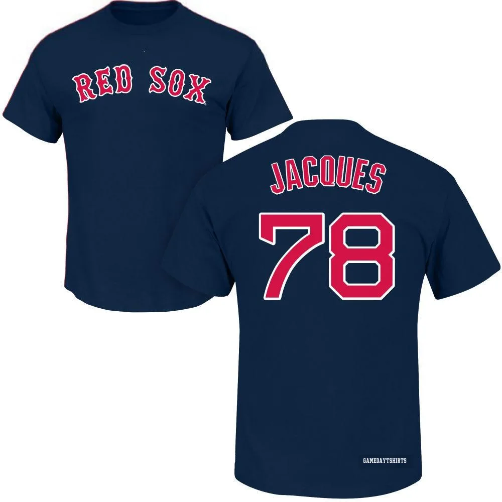 Joe Jacques Boston Red Sox ＃78 Navy Roster T-Shirt