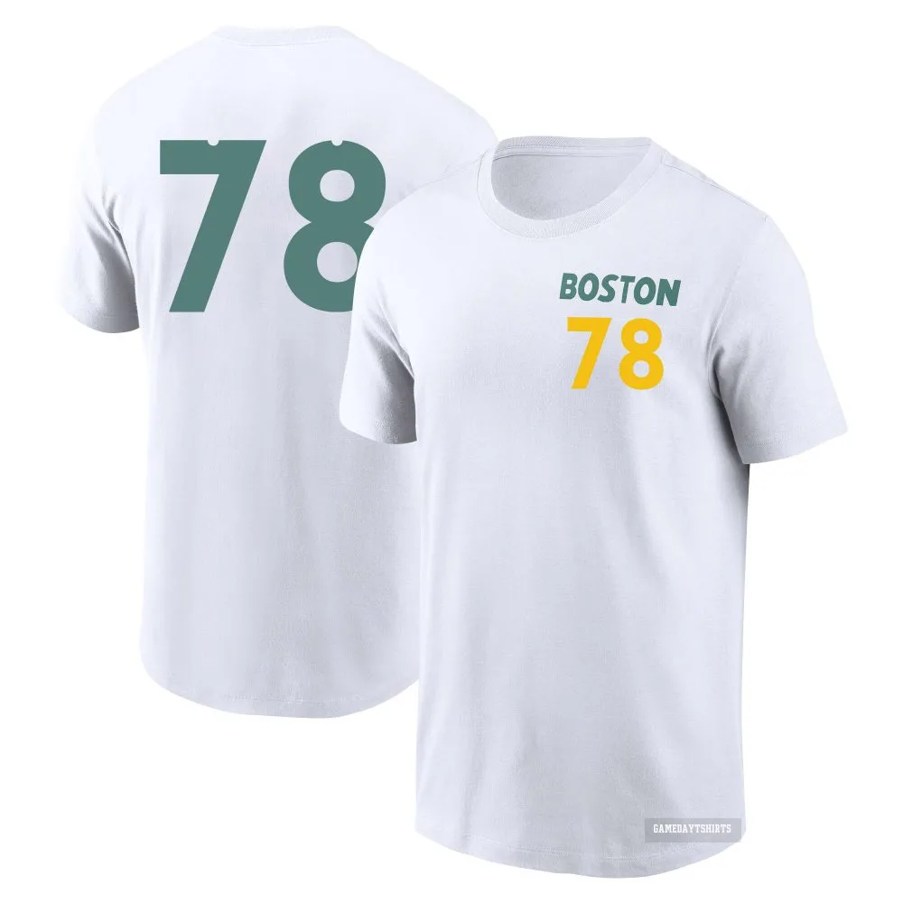 Joe Jacques Boston Red Sox ＃78 White 2025 City Connect T-Shirt