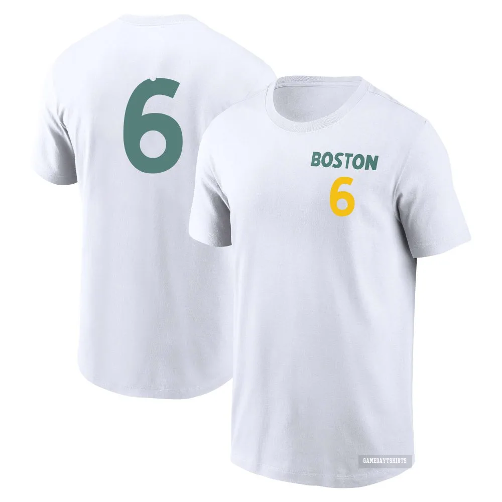 Johnny Pesky Boston Red Sox ＃6 White 2025 City Connect T-Shirt