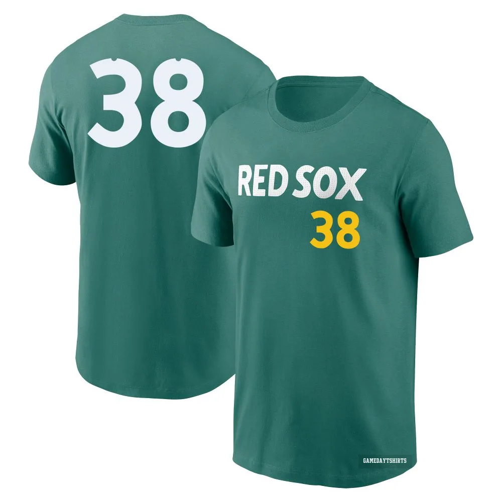 Jorge Alfaro Boston Red Sox ＃38 Green 2025 City Connect Fuse T-Shirt