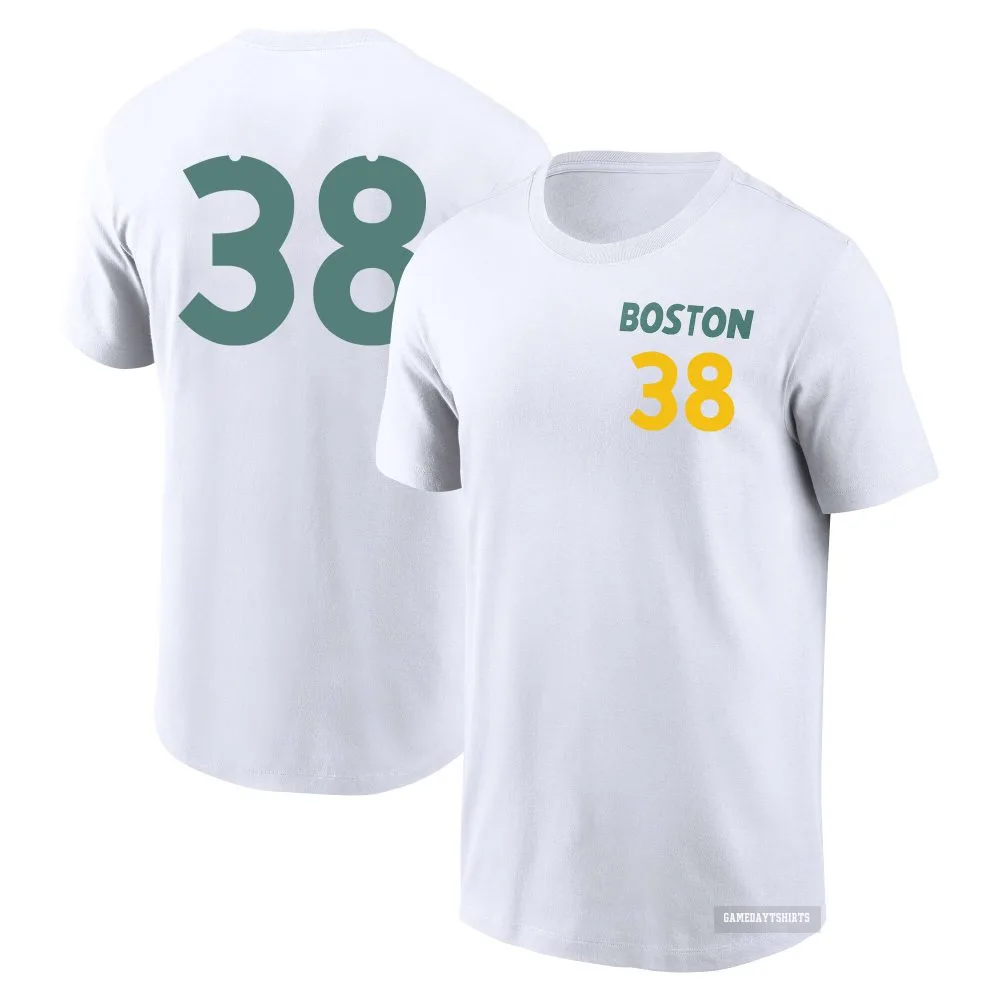 Jorge Alfaro Boston Red Sox ＃38 White 2025 City Connect T-Shirt