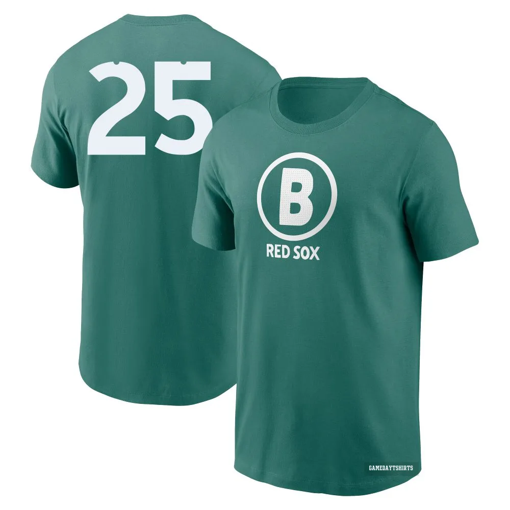Josh Winckowski Boston Red Sox ＃25 Green 2025 City Connect T-Shirt