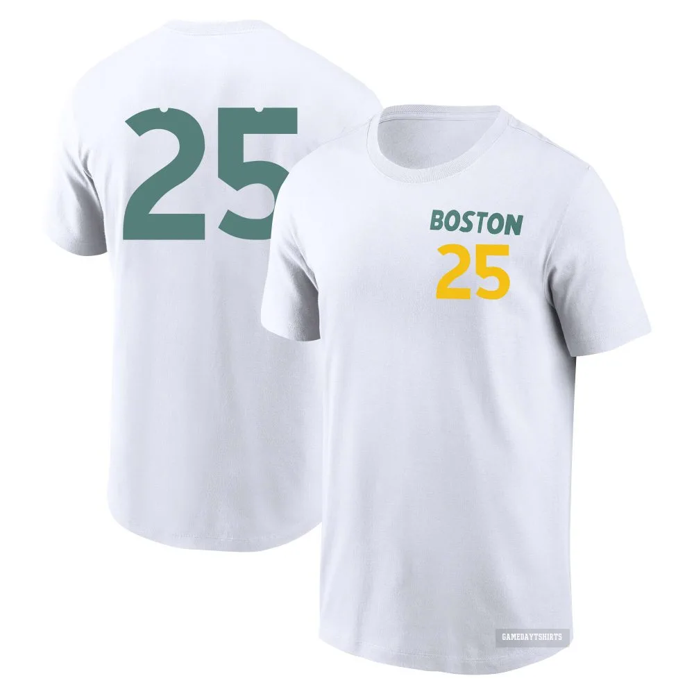 Josh Winckowski Boston Red Sox ＃25 White 2025 City Connect T-Shirt