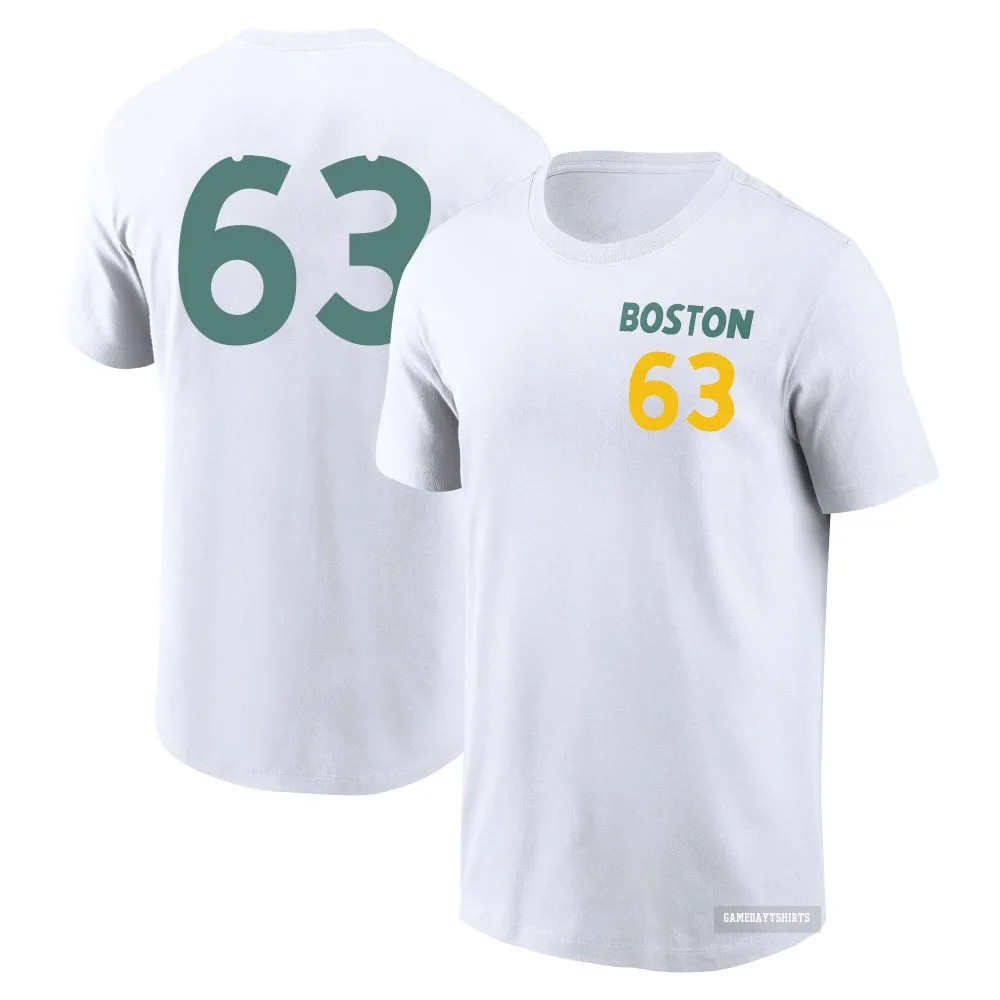 Justin Slaten Boston Red Sox ＃63 White 2025 City Connect T-Shirt