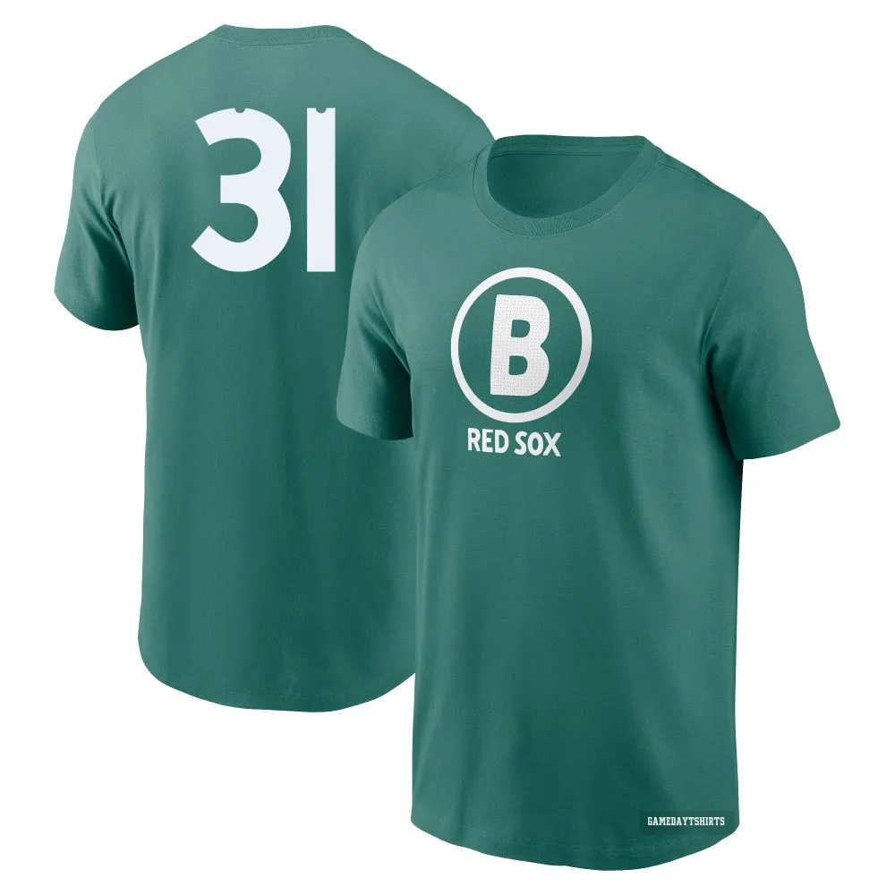 Liam Hendriks Boston Red Sox ＃31 Green 2025 City Connect T-Shirt