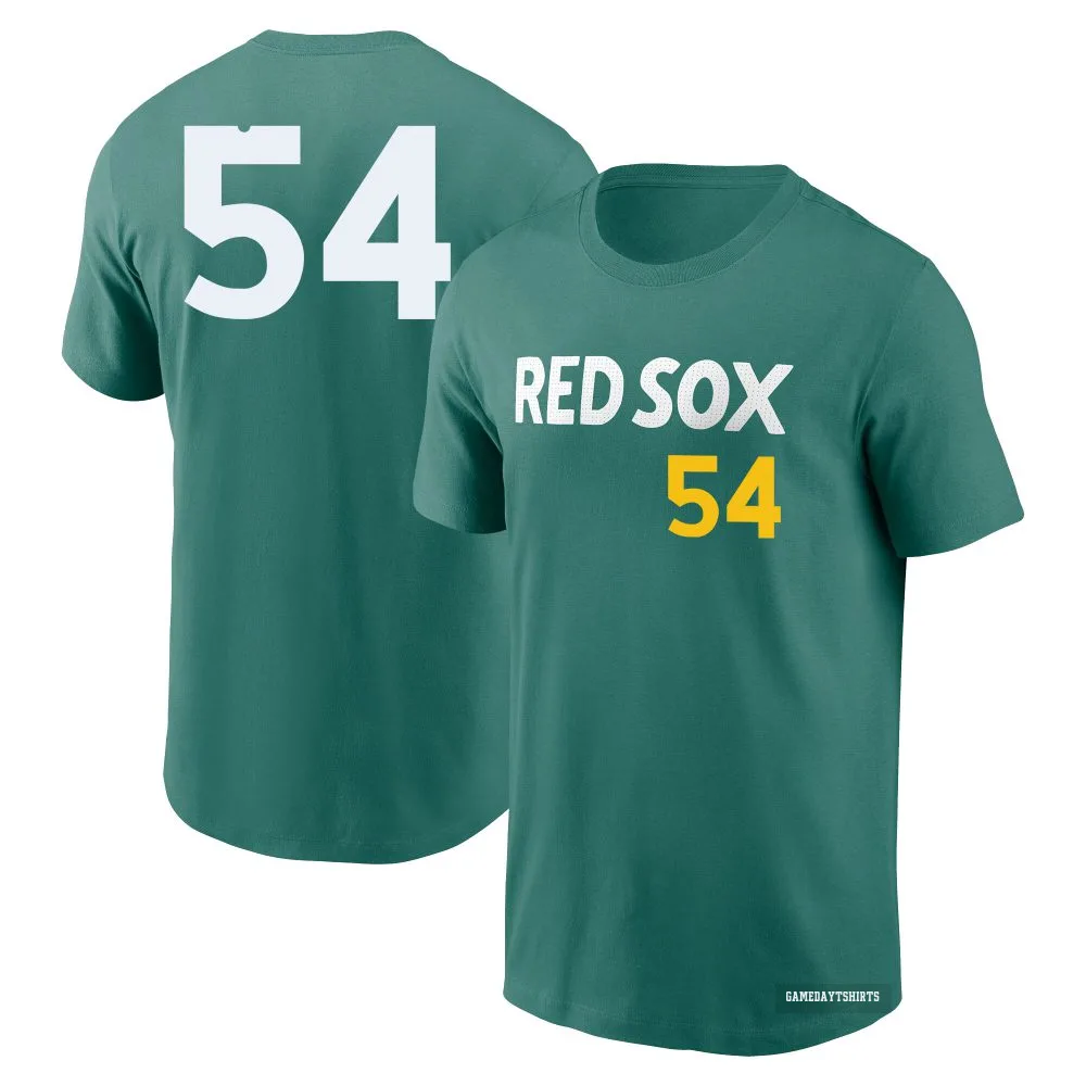 Lucas Giolito Boston Red Sox ＃54 Green 2025 City Connect Fuse T-Shirt