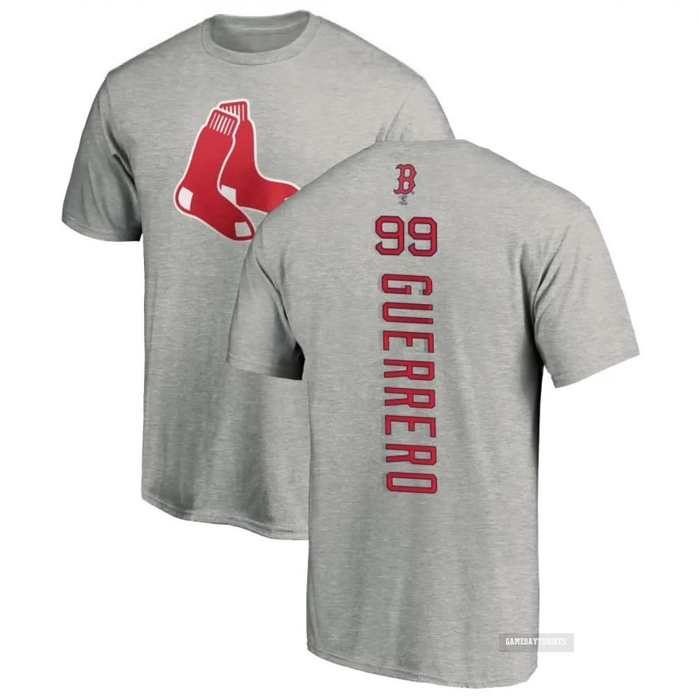 Luis Guerrero Boston Red Sox ＃99 Backer T-Shirt Ash
