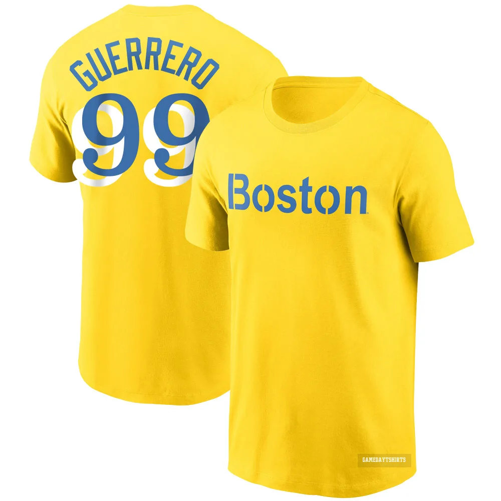 Luis Guerrero Boston Red Sox ＃99 Gold City Connect T-Shirt
