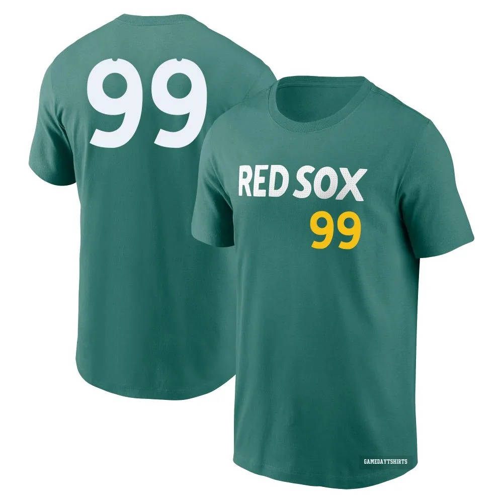 Luis Guerrero Boston Red Sox ＃99 Green 2025 City Connect Fuse T-Shirt
