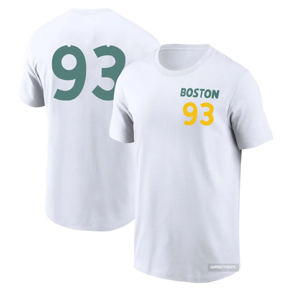 Luis Perales Boston Red Sox ＃93 White 2025 City Connect T-Shirt