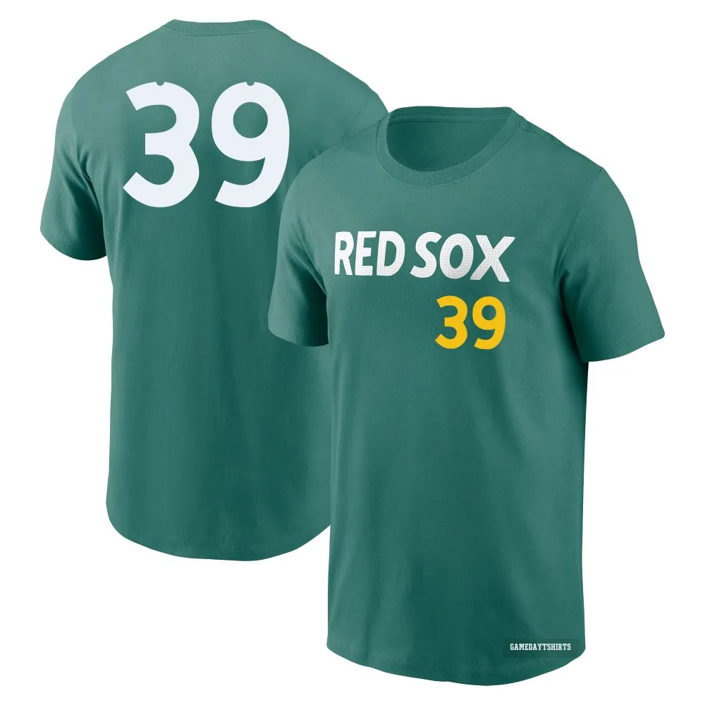 Marcelo Mayer Boston Red Sox ＃39 Green 2025 City Connect Fuse T-Shirt