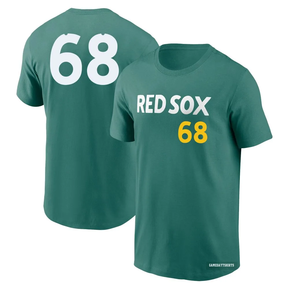 Nick Burdi Boston Red Sox ＃68 Green 2025 City Connect Fuse T-Shirt