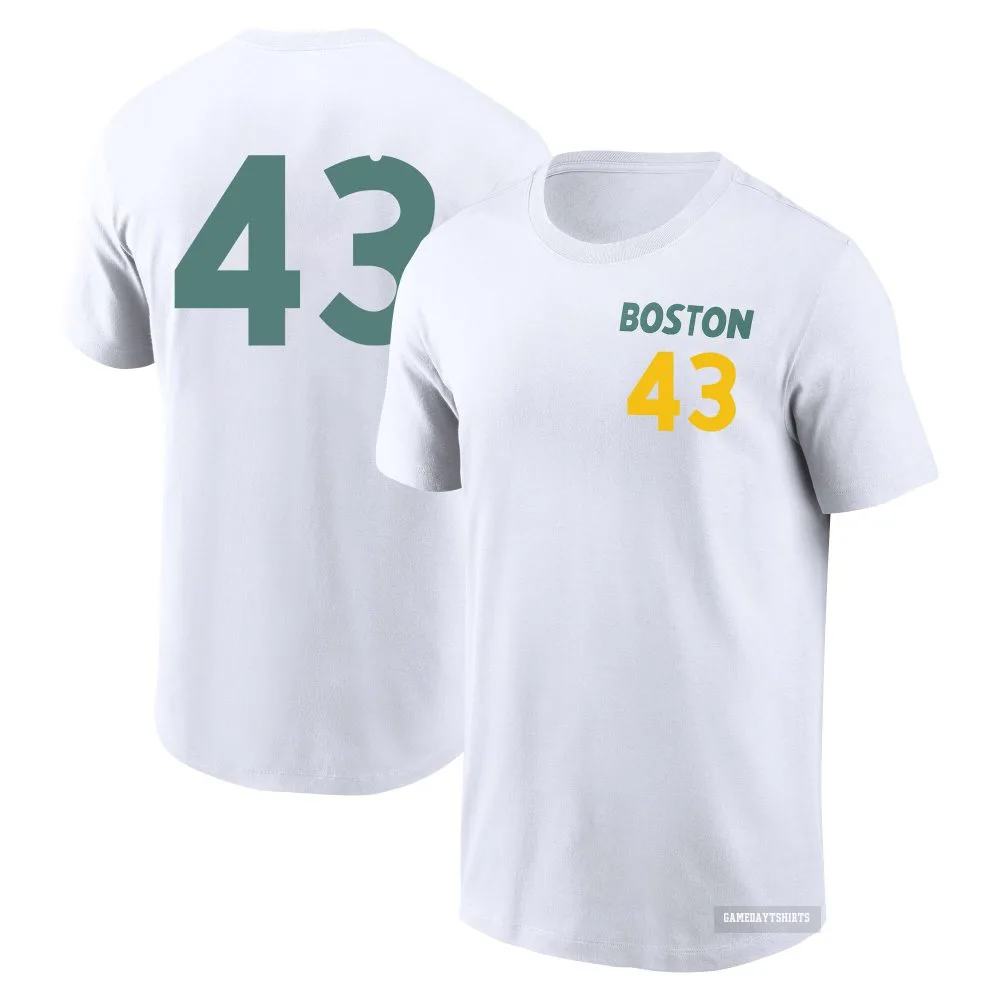 Patrick Sandoval Boston Red Sox ＃43 White 2025 City Connect T-Shirt
