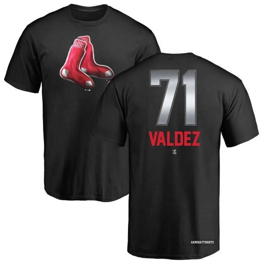 Phillips Valdez Boston Red Sox ＃71 Black Midnight Mascot T-Shirt