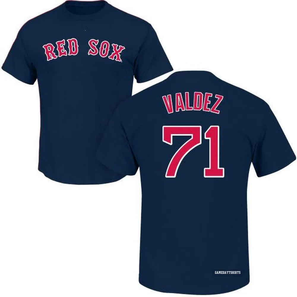 Phillips Valdez Boston Red Sox ＃71 Navy Roster T-Shirt