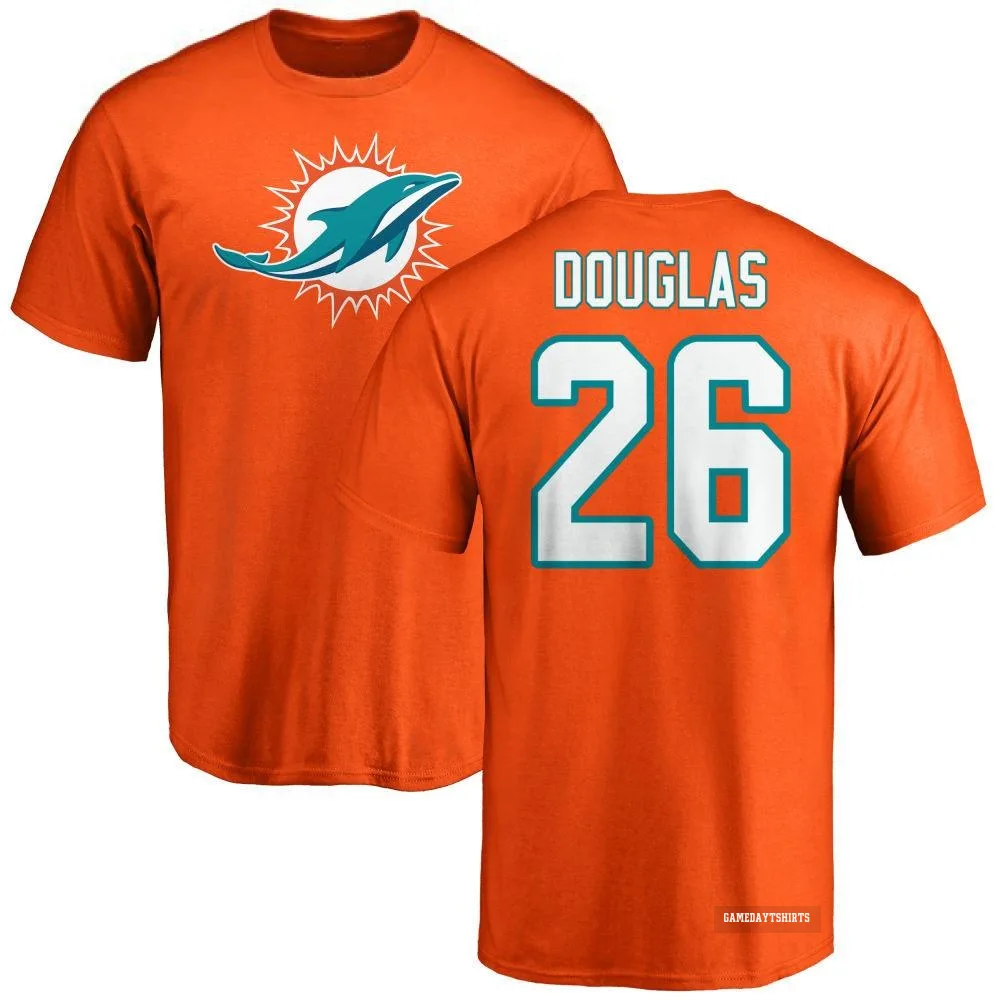 Rasul Douglas Miami Dolphins ＃26 Orange Logo T-Shirt - Gamedaytshirts